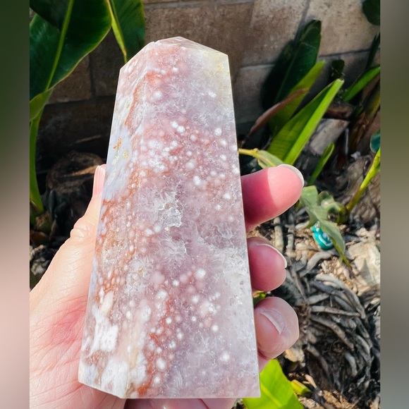 Pink Amethyst Flower Agate Tower - Picture 9 of 12